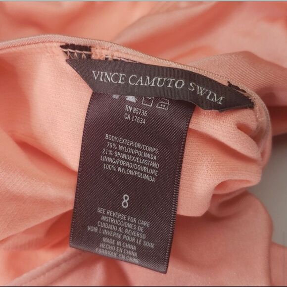 Vince Camuto PINK One-Piece Swimsuit sz 8 - Picture 8 of 11